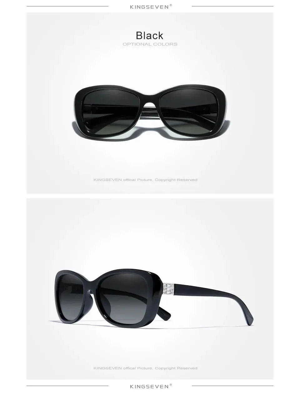 KINGSEVEN Trendy Women's Sunglasses Polarized UV400 Lens Glasses Luxury Casual Ladies Fashion Driving Butterfly Oval Eyewear