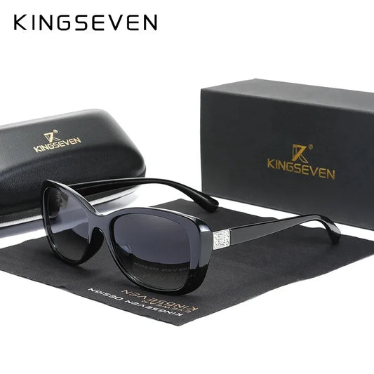 KINGSEVEN Trendy Women's Sunglasses Polarized UV400 Lens Glasses Luxury Casual Ladies Fashion Driving Butterfly Oval Eyewear